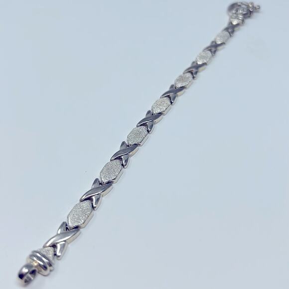 Vintage 925 Milor X Marks The Spot Bracelet in Sterling Silver - Picture 2 of 7
